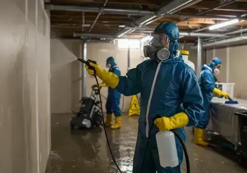 Basement Sanitization and Antimicrobial Treatment process in Bloomingdale, FL